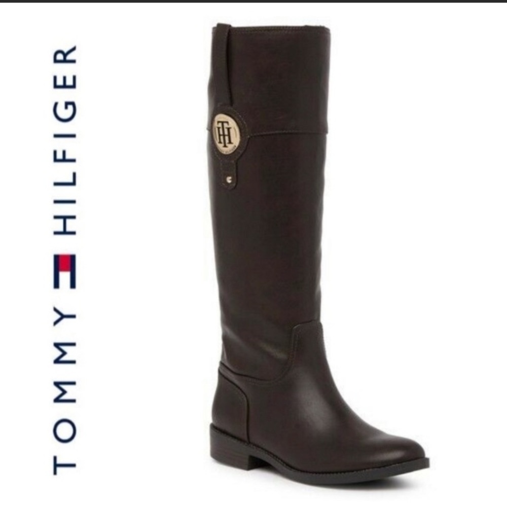 Wide Calf Knee High Tall Riding Boots Tommy Hilfiger Wide Calf Brown Size 6 1/2